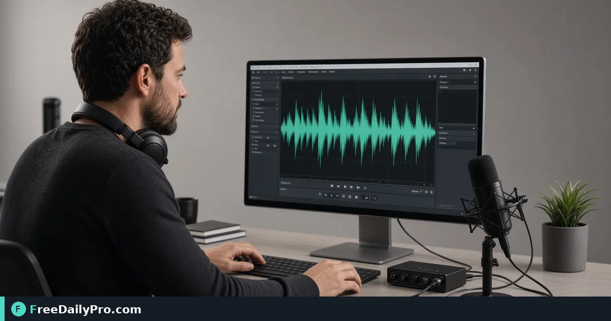 Person using Audio Compressor on a laptop for a real course uploads task