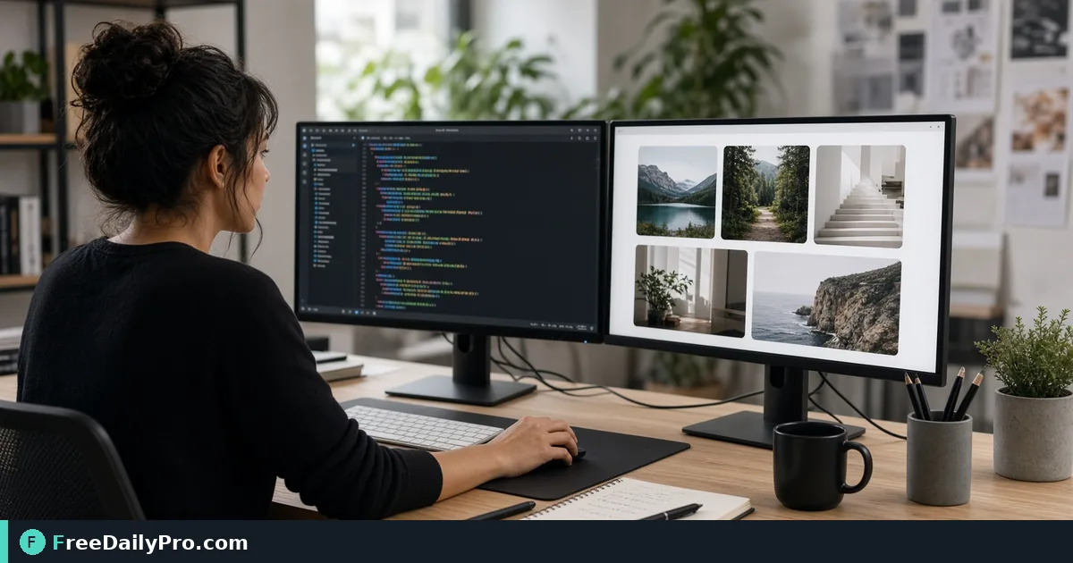 Person using Border Radius Generator on a laptop for a real UI design systems task