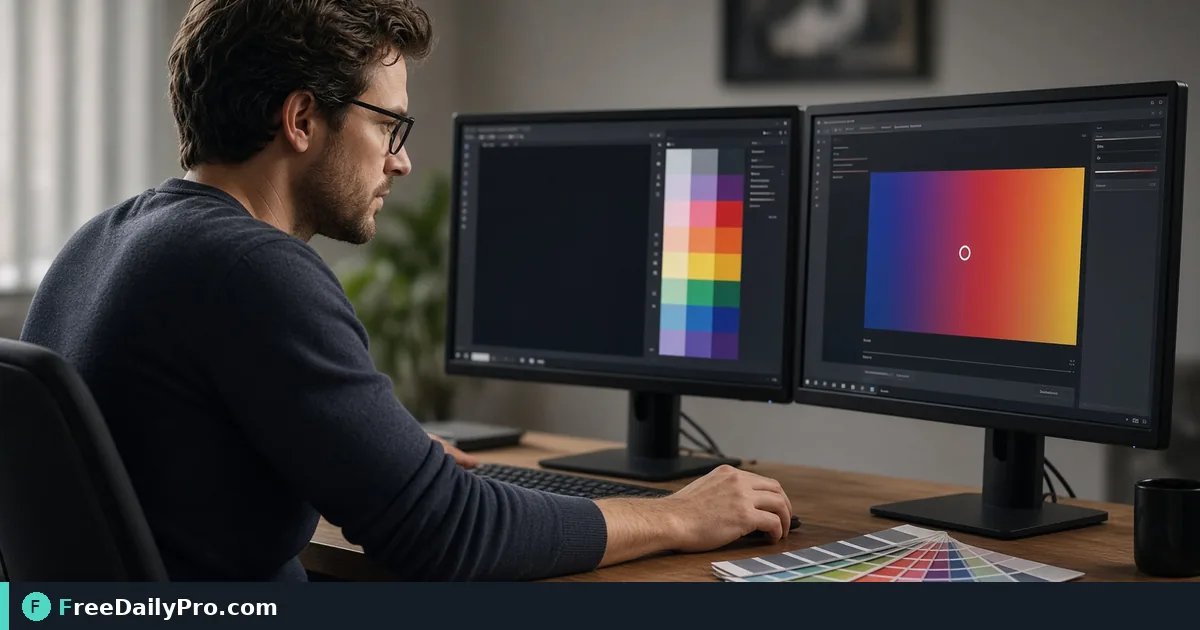 Someone applying Color Converter to finish a deadline task