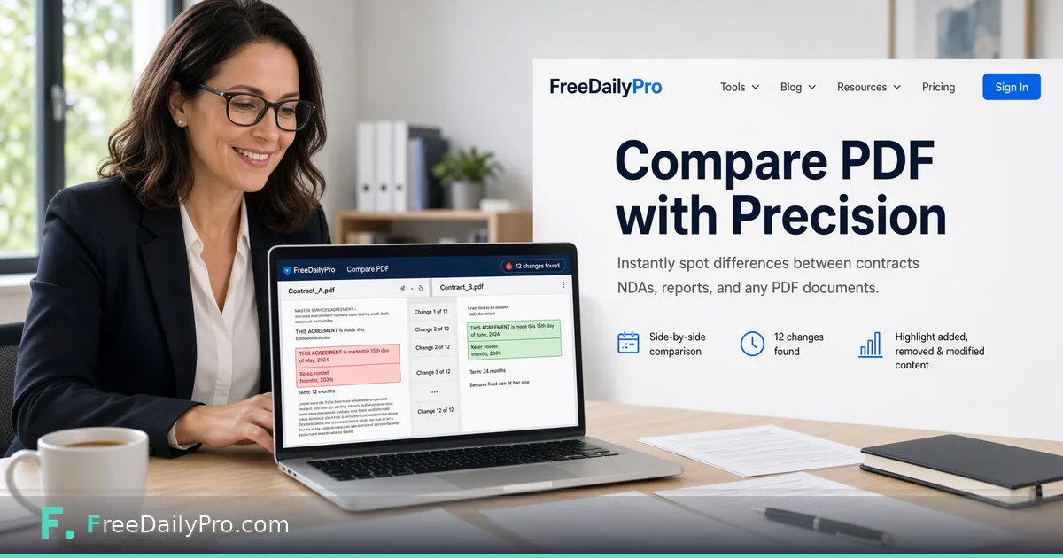 Compare Two PDFs Side by Side Free — Spot Contract and Report Changes Fast