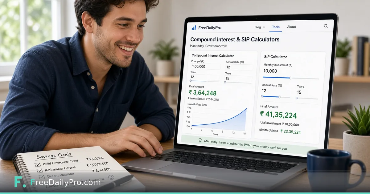 See Compound Growth Clearly — Free Compound Interest and SIP Calculators