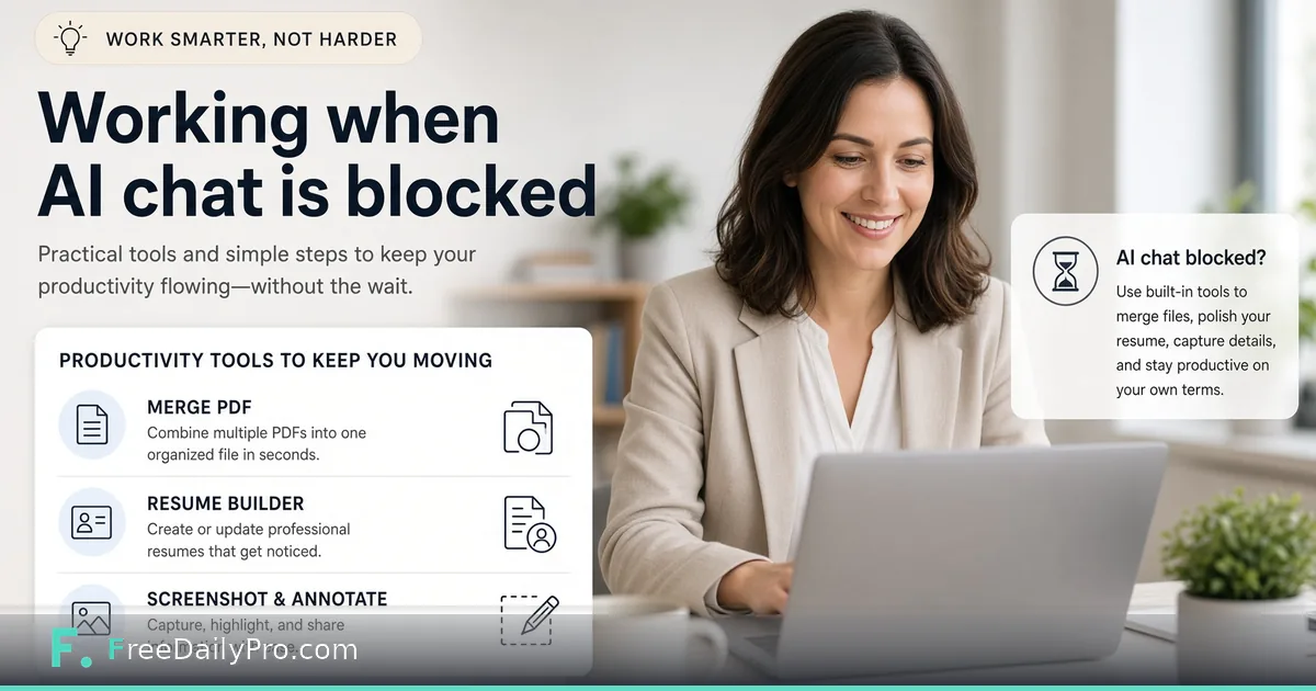Using Real Productivity Tools When Your Company Blocks AI Chat
