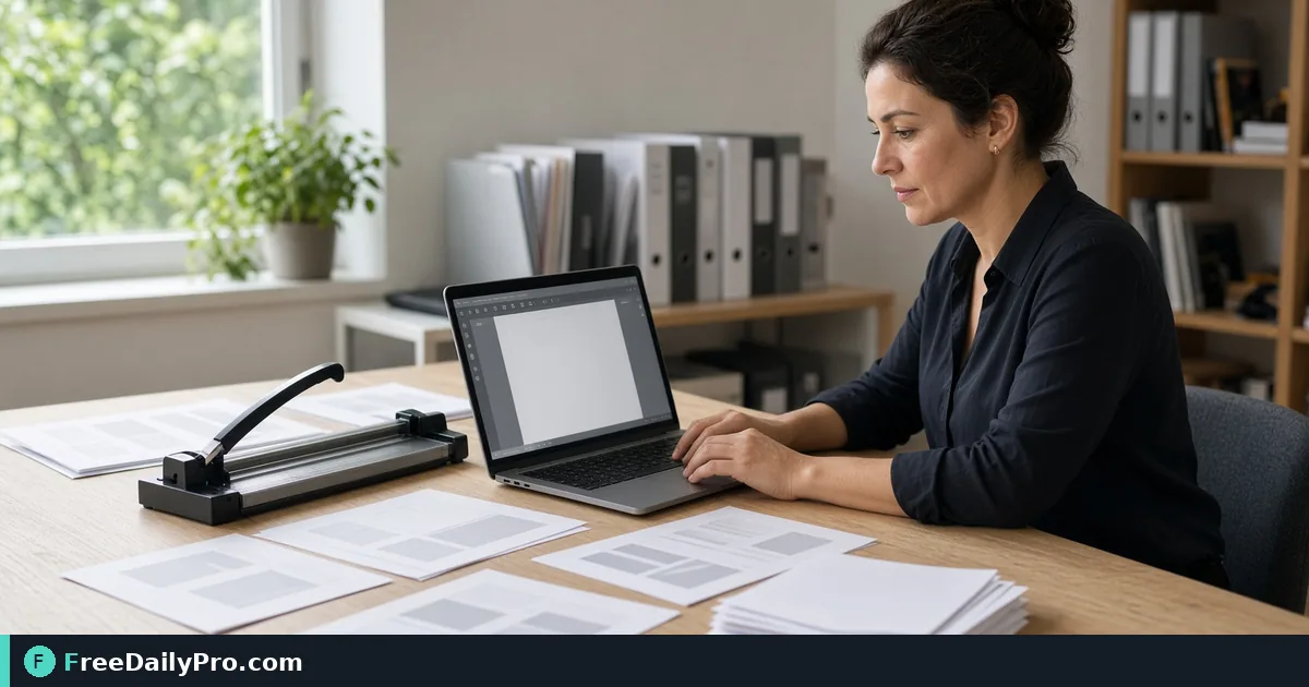 Person using Crop PDF on a laptop for a real document prep task