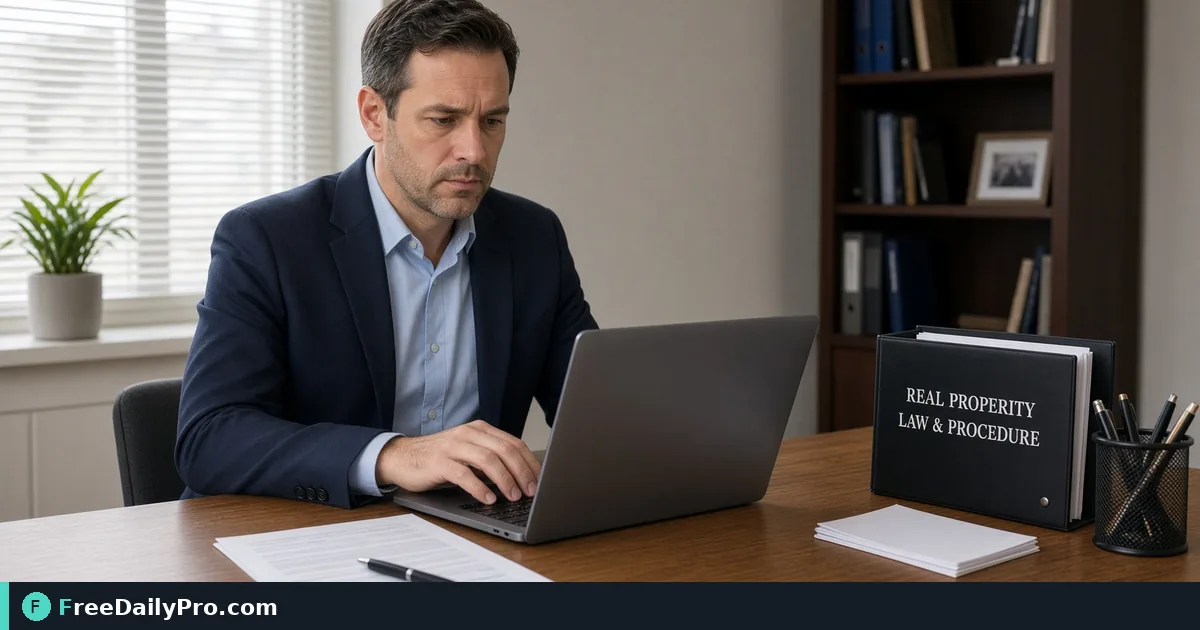 Person using Eviction Notice Generator on a laptop for a real property management task