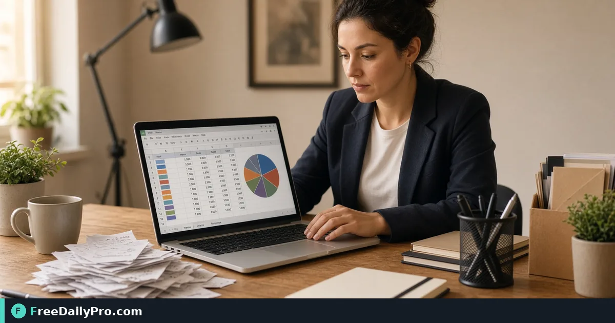 Person using Expense Tracker on a laptop for a real monthly budgets task