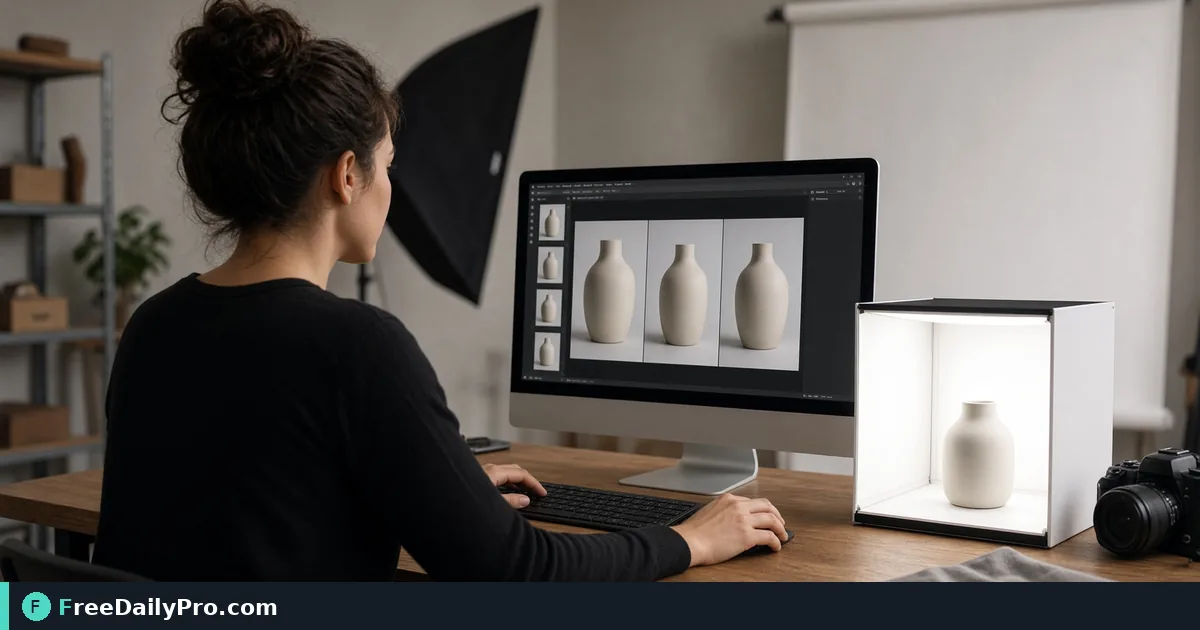 Person using Flip & Rotate Image on a laptop for a real work task