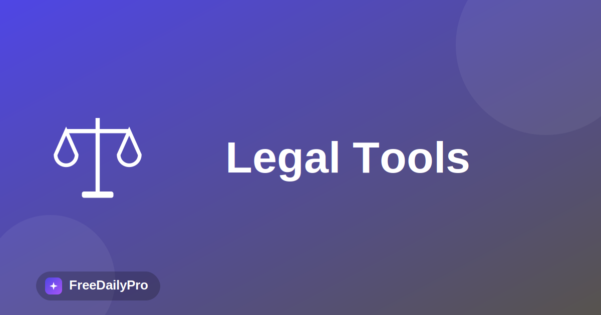 Free Legal Document Tools for Everyday Practice