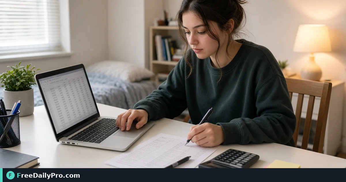 Person using GPA Calculator on a laptop for a real student planning task