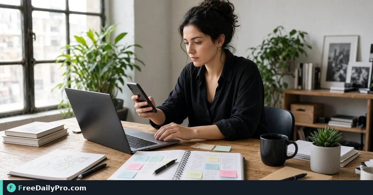 Person using Hashtag Generator on a laptop for a real social campaigns task