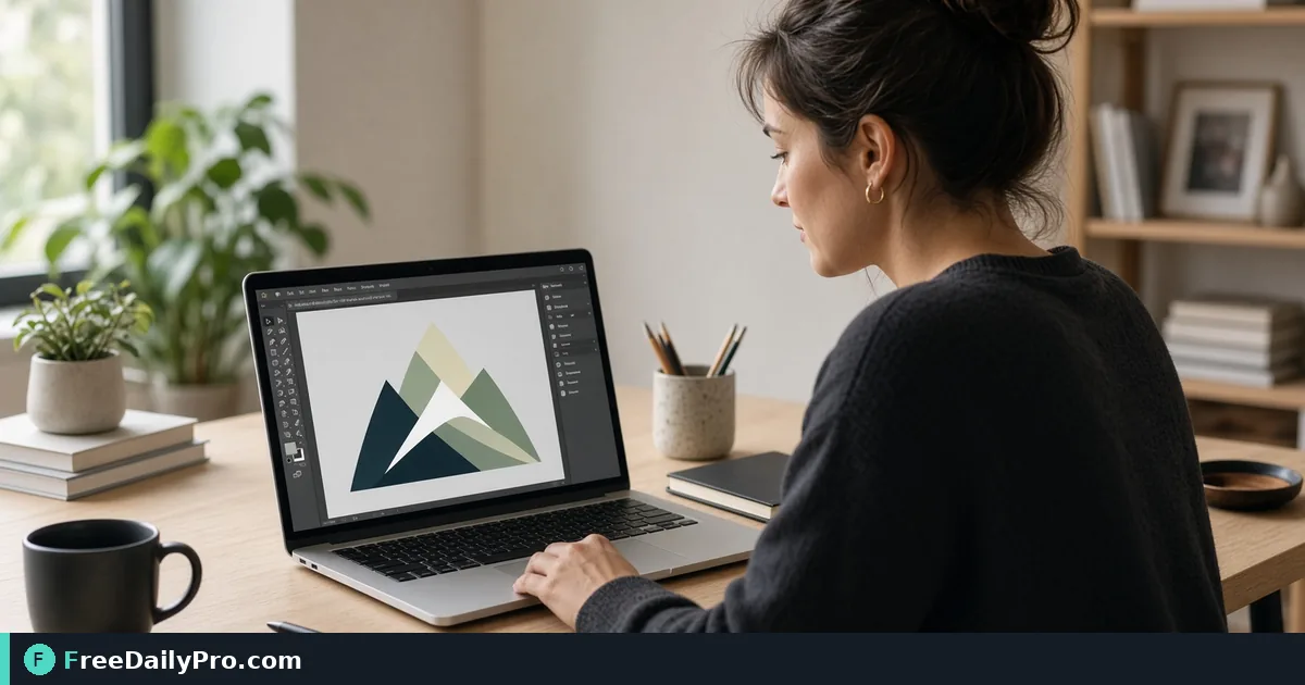 Person using Image To SVG on a laptop for a real vector conversion task