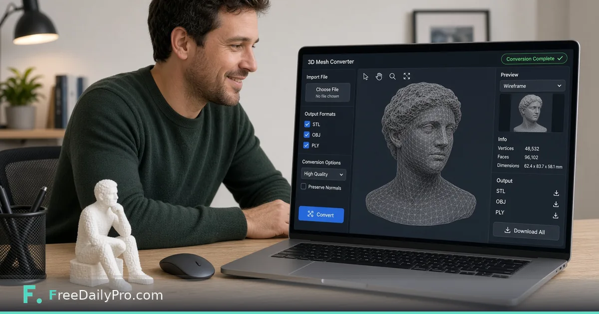 Converting 3D Print Files Between STL, OBJ, and PLY