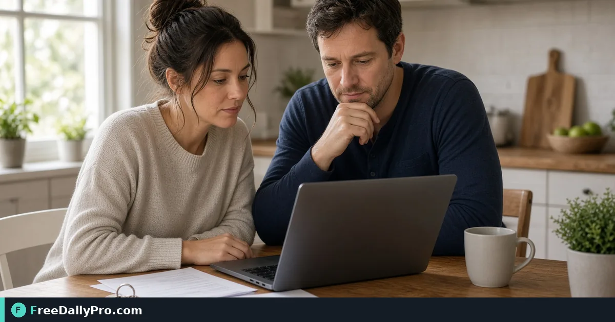 Person using Mortgage Calculator on a laptop for a real work task