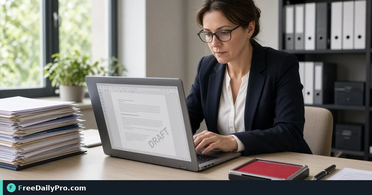 Legal ops applying a draft watermark to a PDF