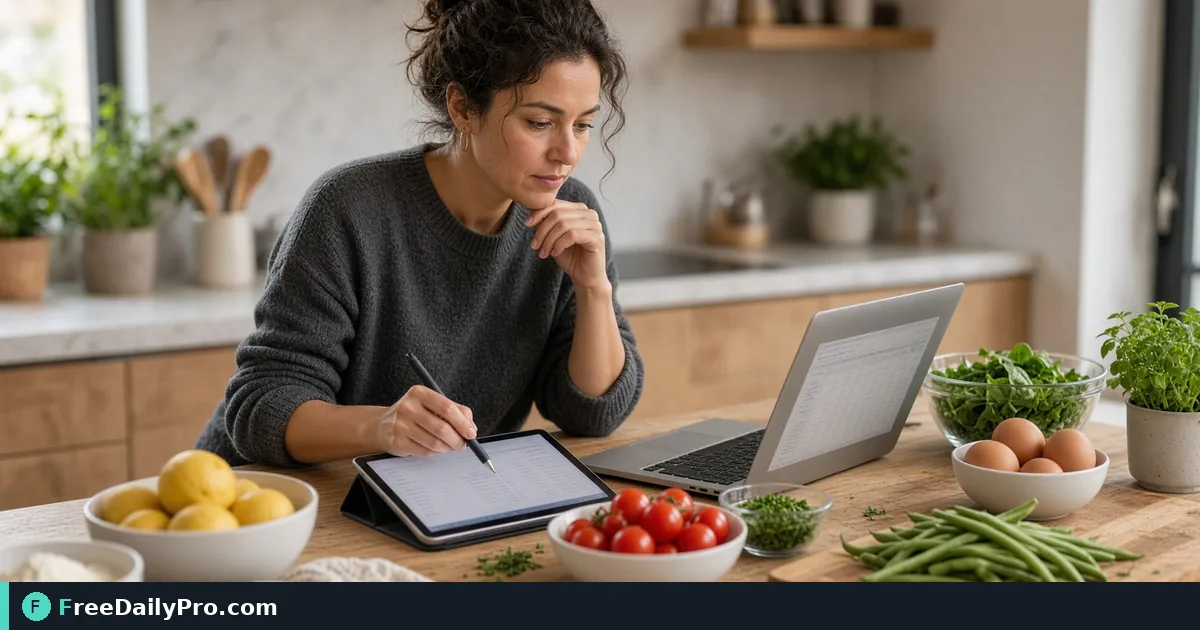 Person using Recipe Scaler on a laptop for a real kitchen scaling task