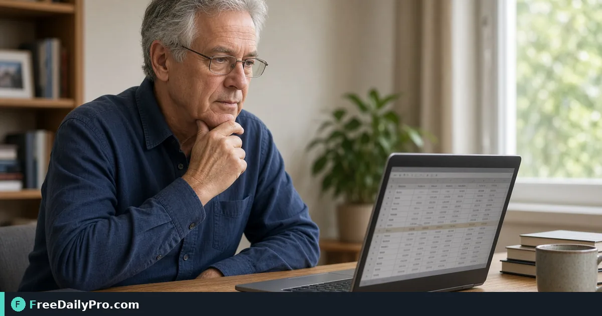 Person using RMD Calculator on a laptop for a real retirement distribution planning task