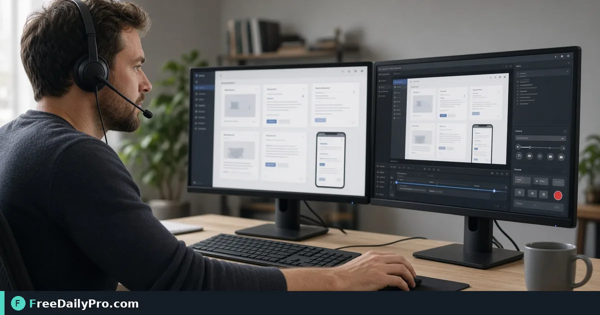 Person using Screen Recorder on a laptop for a real support documentation task