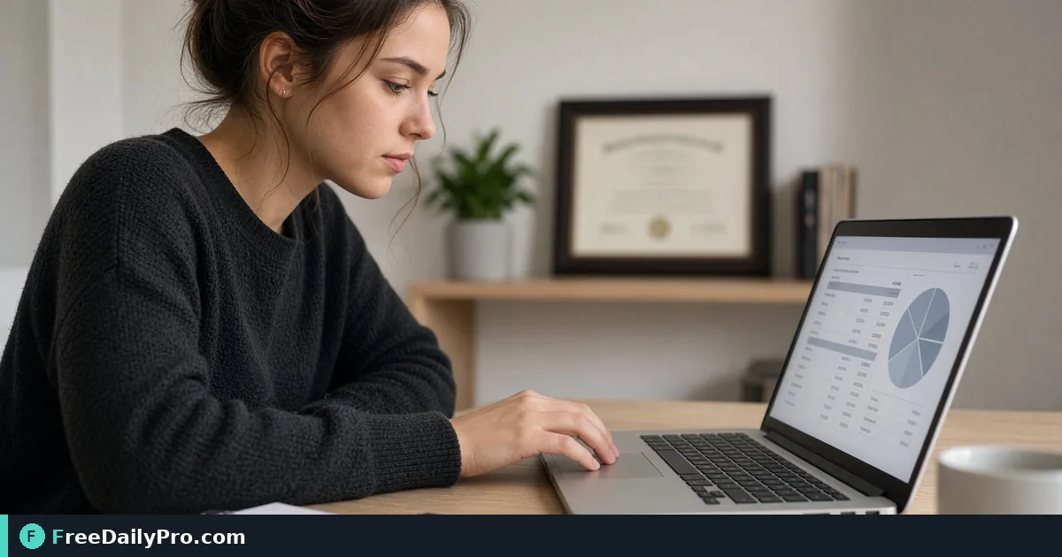 Person using Student Loan Calculator on a laptop for a real work task
