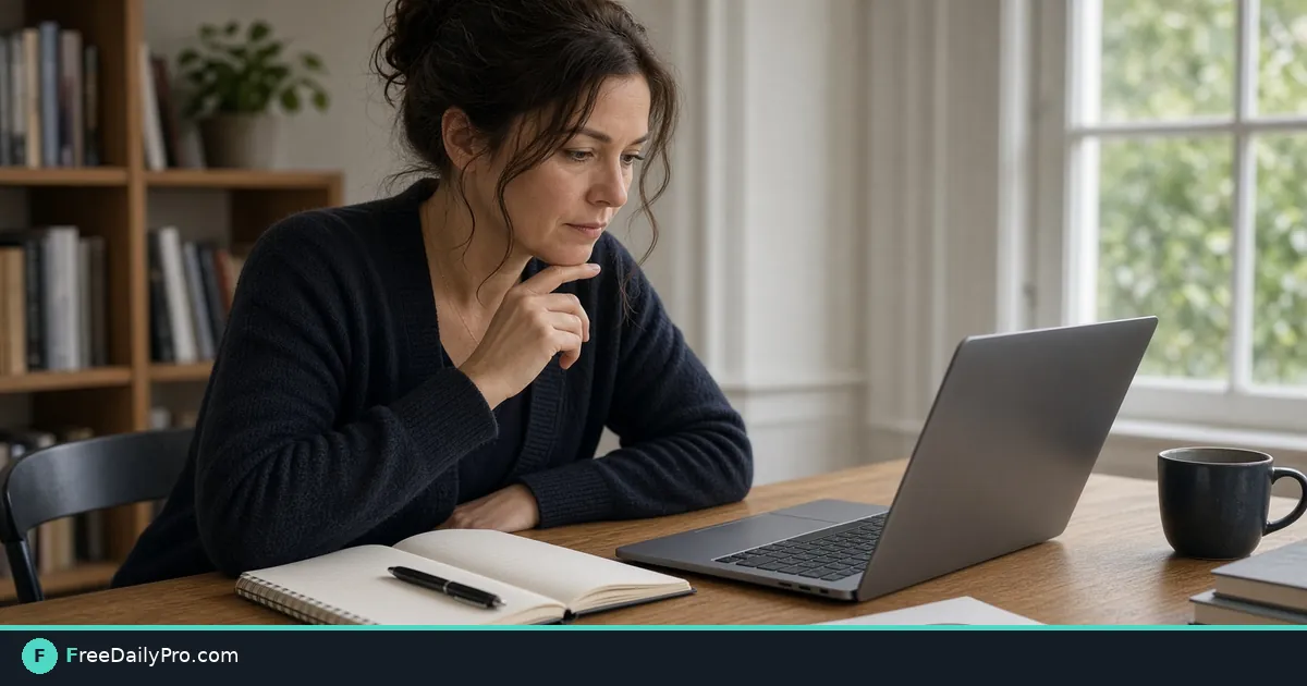 Writer checking word count on a laptop for a short abstract