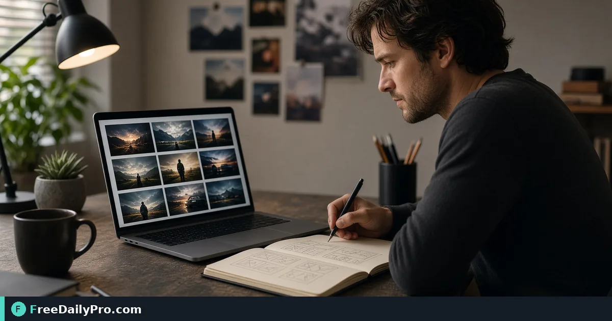 Creator downloading a YouTube thumbnail for a design moodboard